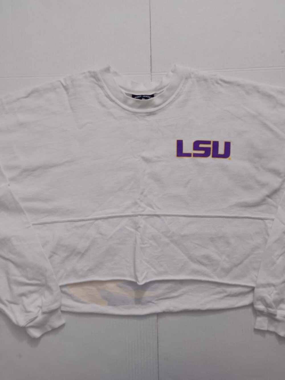 SPIRIT JERSEY LSU LOUISIANA STATE UNIVERSITY CROP TOP